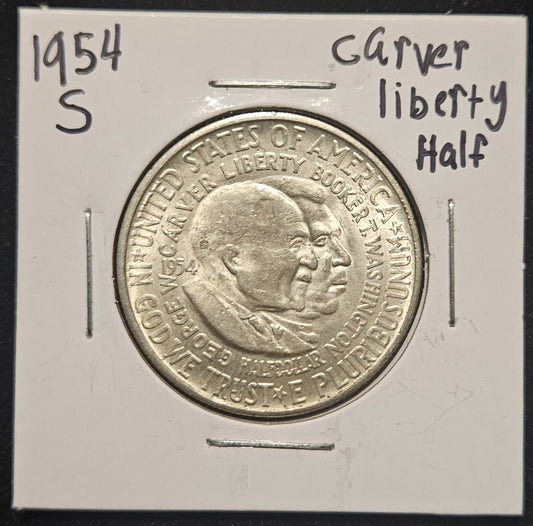 1954-S Washington Carver Commemorative Half Dollar 10402.62-B — Obverse