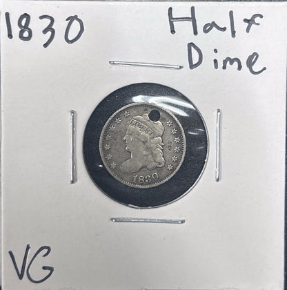 1830 Capped Bust Half Dime 3733.D8-A — Obverse