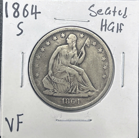 1864-S Seated Half 6350.D25-A — Obverse