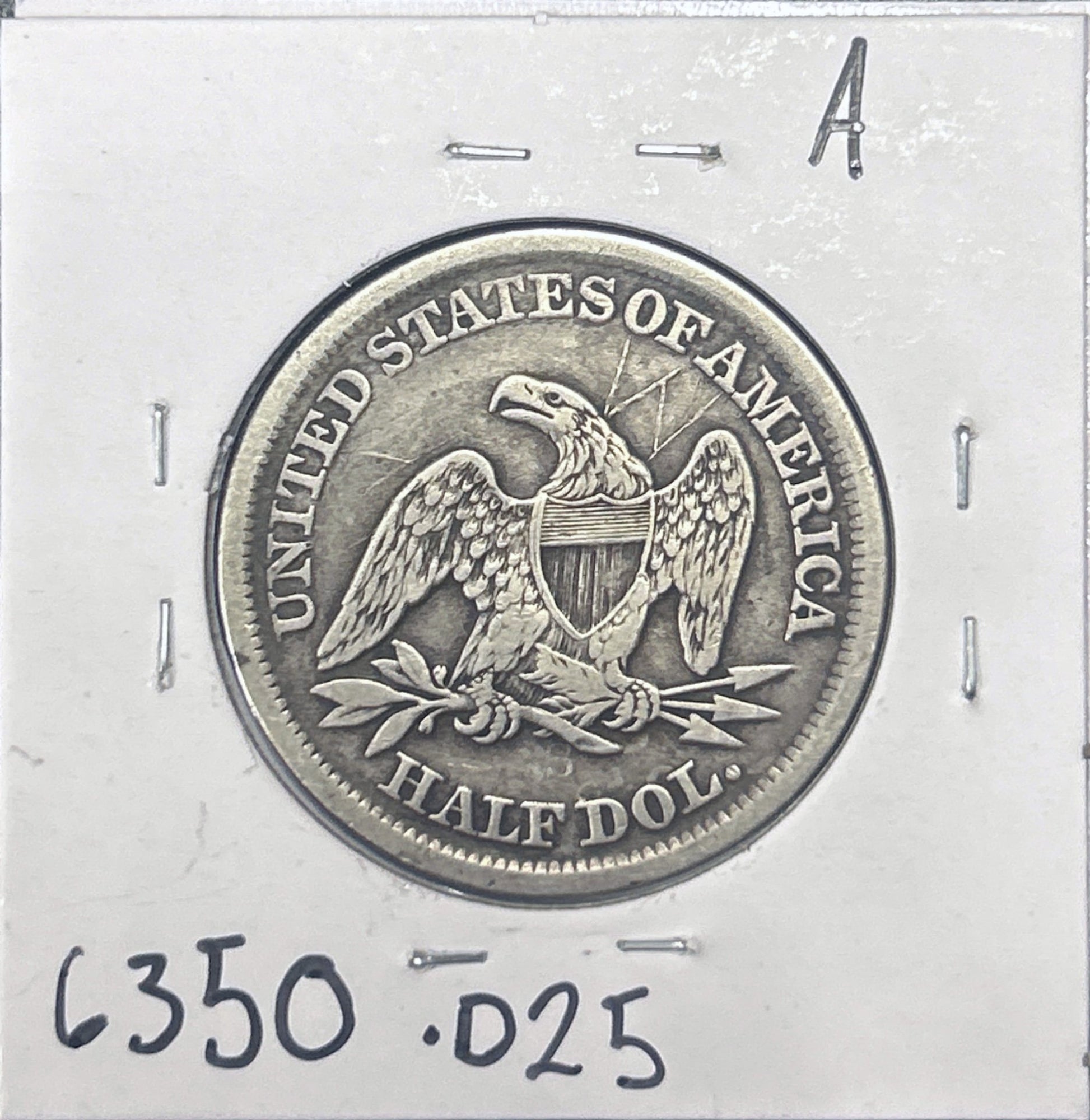 1864-S Seated Half 6350.D25-A — Reverse