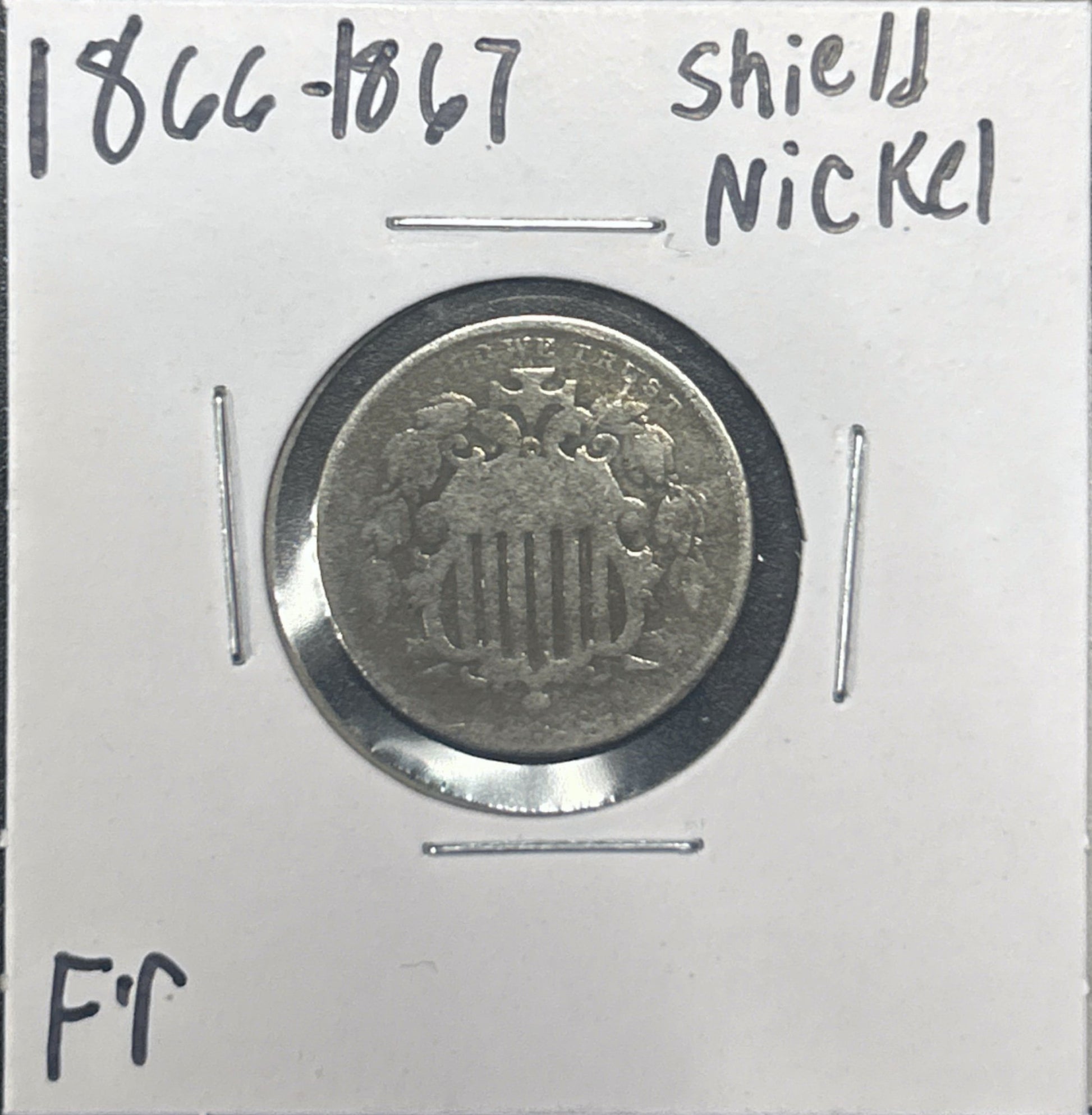 1866-1867 Shield Nickel 72351.D2-A — Obverse
