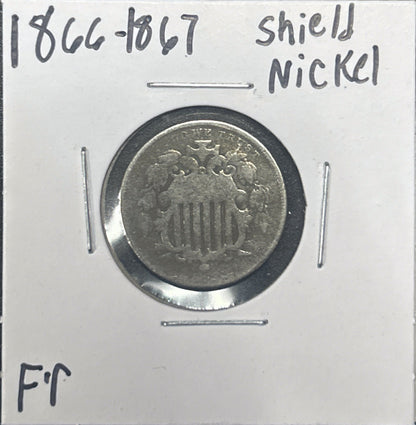 1866-1867 Shield Nickel 72351.D2-A — Obverse