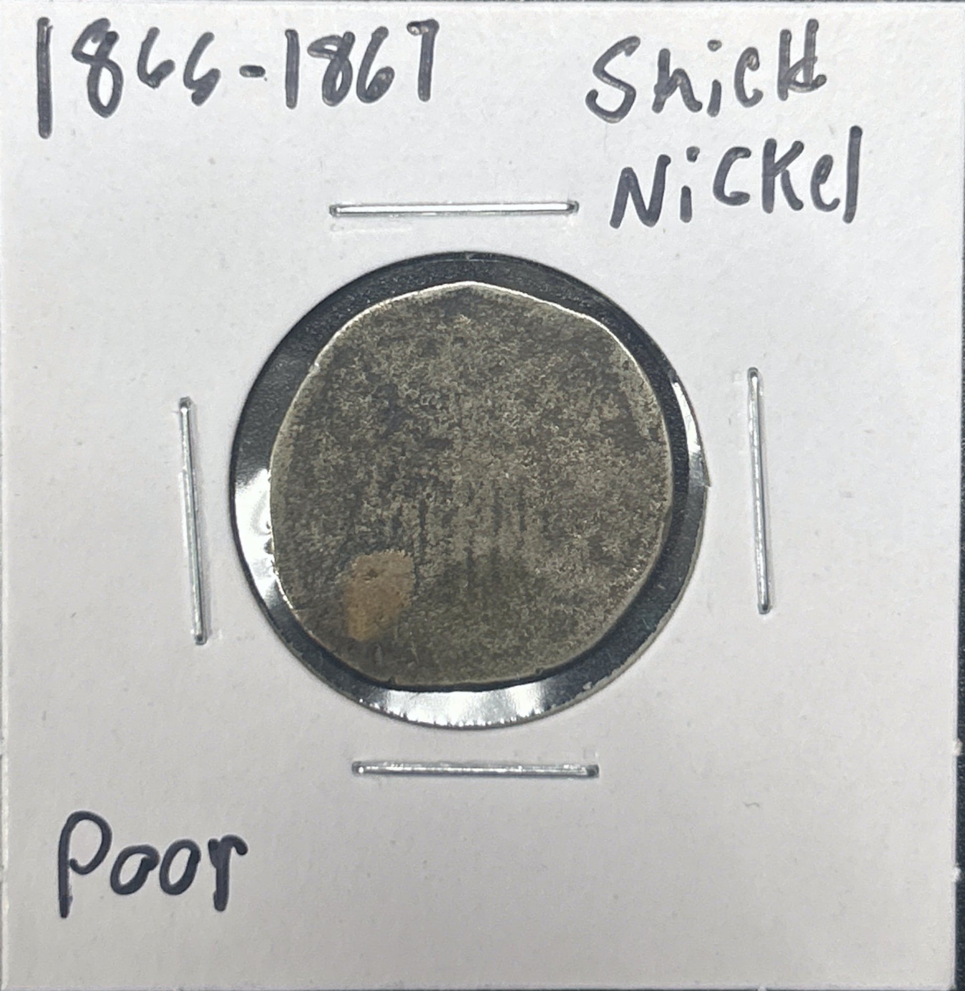 1866-1867 Shield Nickel 72351.D1-A — Obverse
