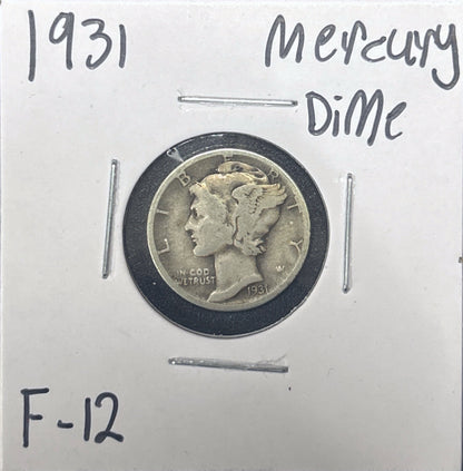 1931 Mercury Dime 4497.12-A — Obverse
