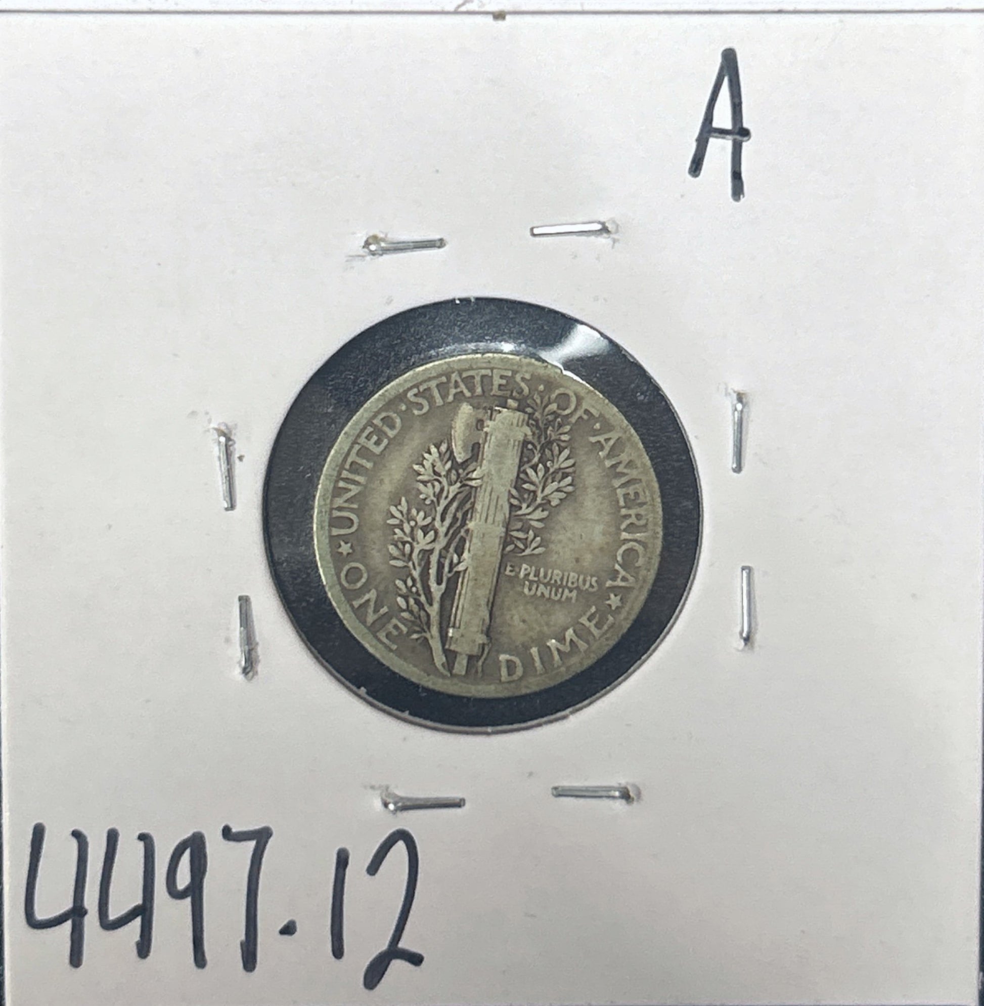 1931 Mercury Dime 4497.12-A — Reverse