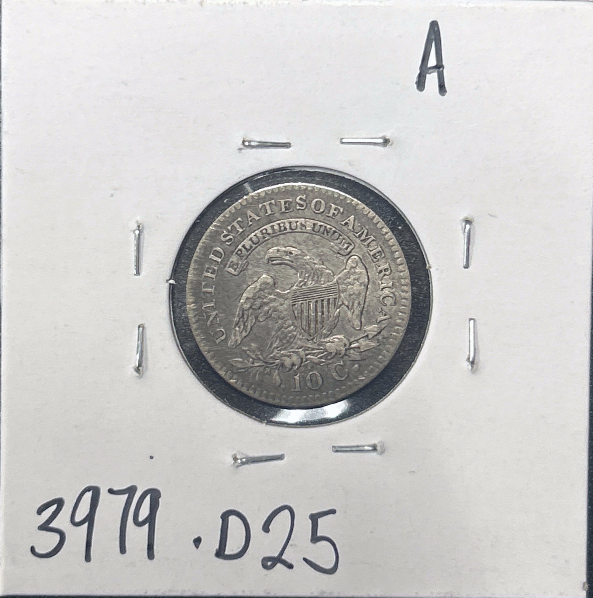 1821 Capped Bust Dime Lg Date 3979.D25-A — Reverse
