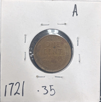 1909 Wheat Cent 1721.35-A — Reverse