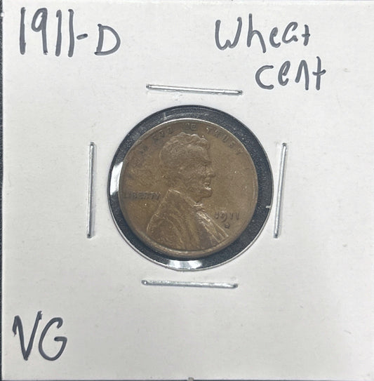 1911-D Wheat Cent 1808.D10-A — Obverse