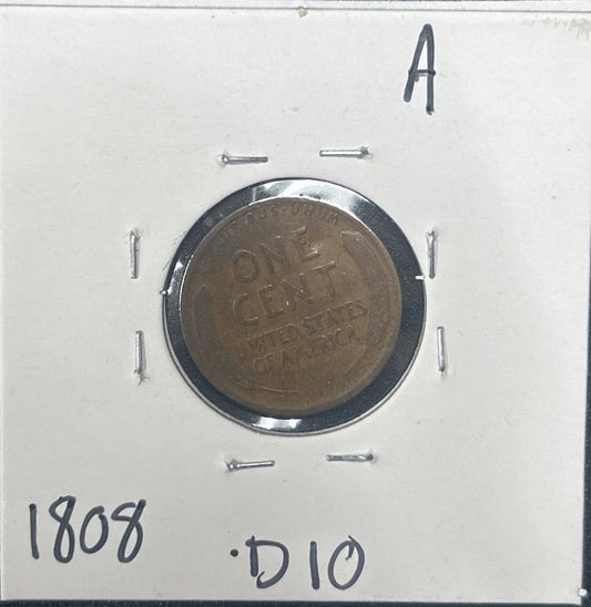 1911-D Wheat Cent 1808.D10-A — Reverse