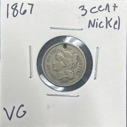 1867 3 Cent Nickel 2769.D10-A — Obverse