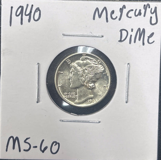 1940 Mercury Dime 4511.60-A — Obverse