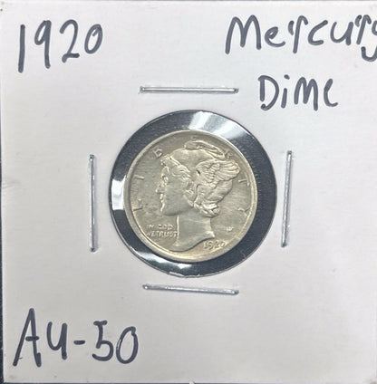 1920 Mercury Dime 4477.50-A — Obverse