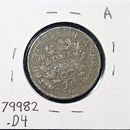 1800/79 Draped Bust Large Cent S-196 R1 Overdate 79982.D4-A — Reverse