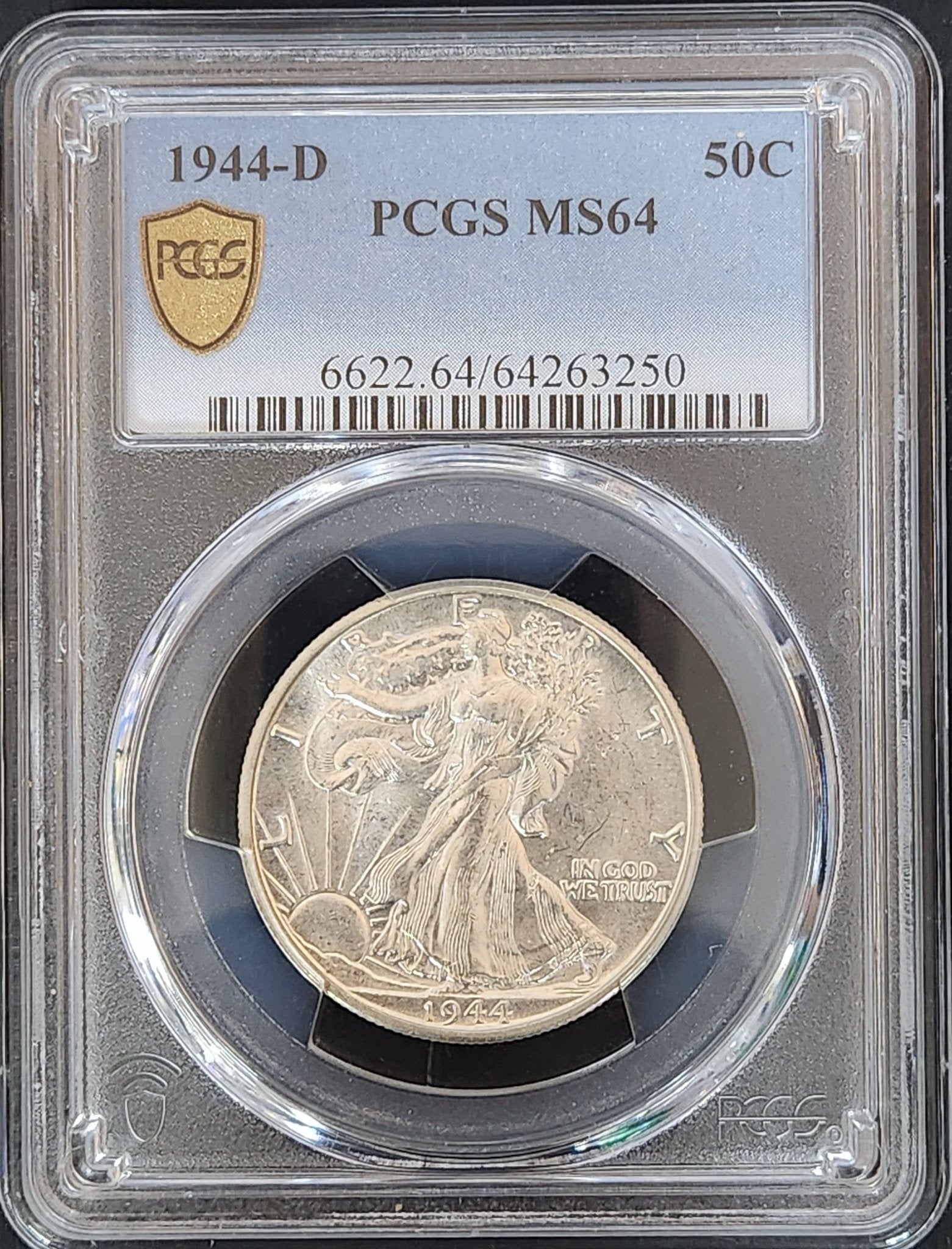 1944-D Walking Liberty Half Dollar MS64 PCGS 6757.64-1000066220064064263250 — Obverse