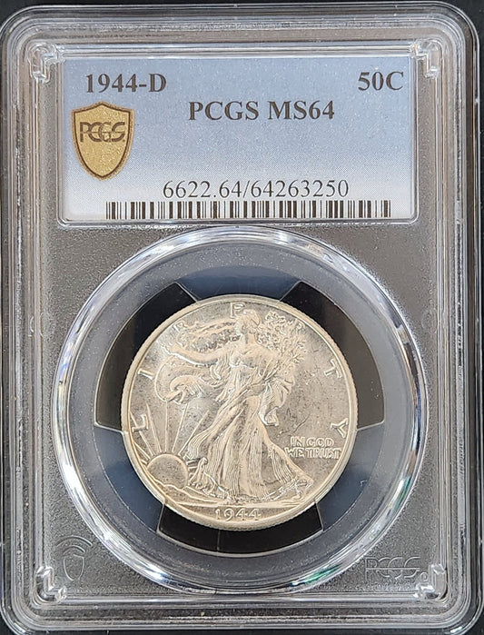 1944-D Walking Liberty Half Dollar MS64 PCGS 6757.64-1000066220064064263250 — Obverse