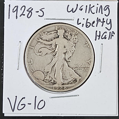1928-S Walking Liberty Half Dollar VG-10 6727.10-A — Obverse