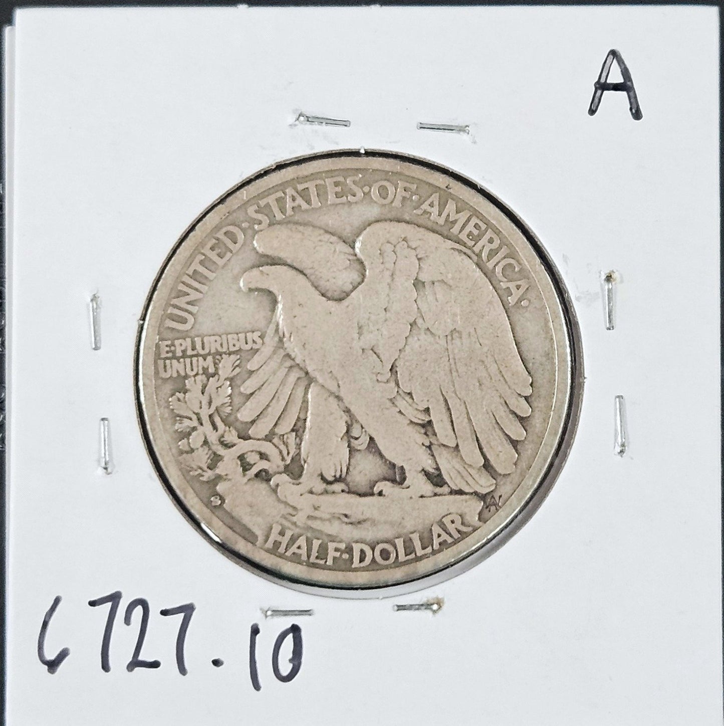 1928-S Walking Liberty Half Dollar VG-10 6727.10-A — Reverse