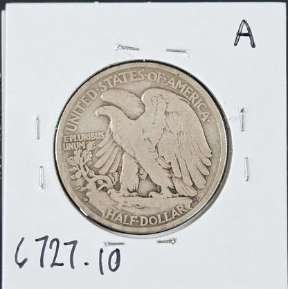 1928-S Walking Liberty Half Dollar VG-10 6727.10-A — Reverse