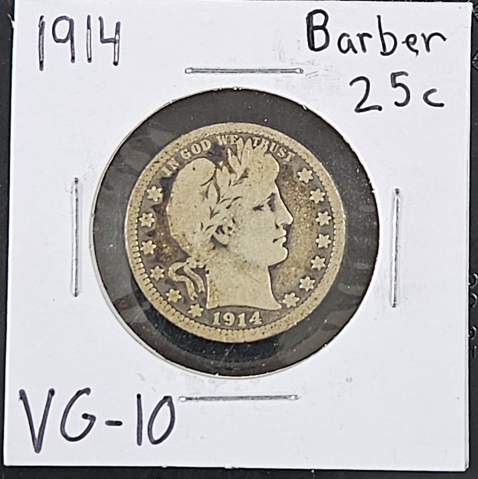 1914 Barber Quarter VG-10 5410.10-A — Obverse