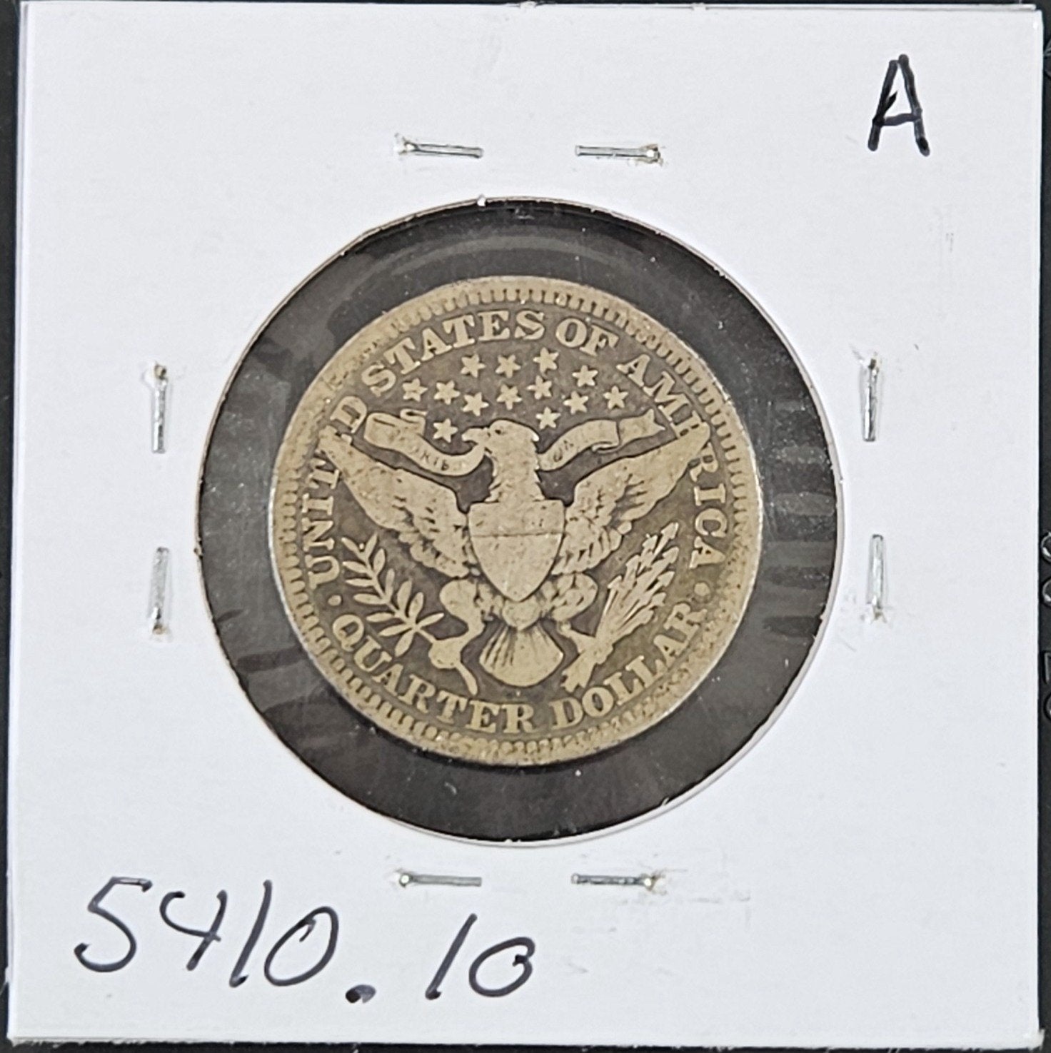 1914 Barber Quarter VG-10 5410.10-A — Reverse