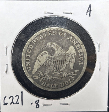 1838 Capped Bust Half Dollar 6221.8-A — Reverse