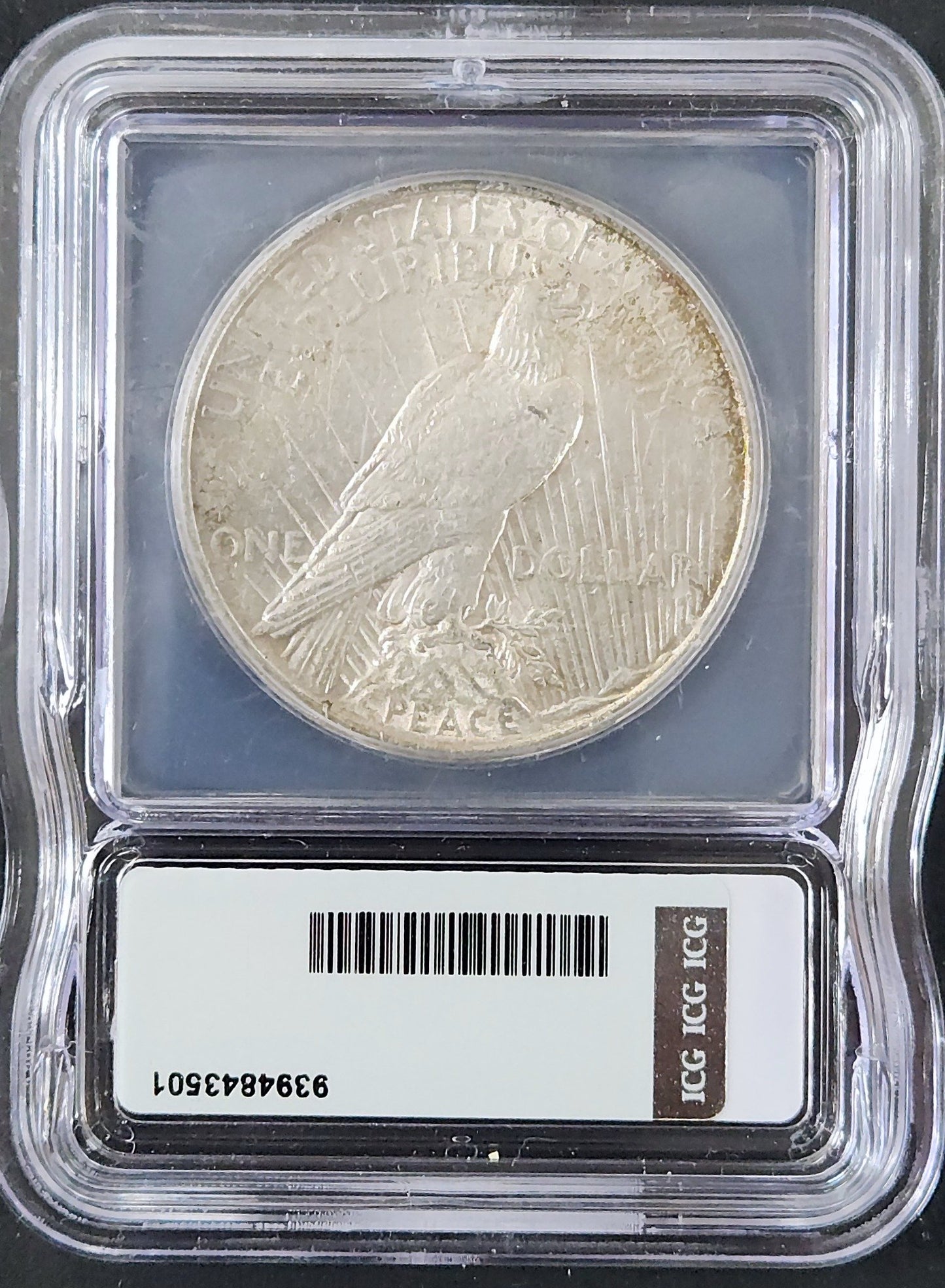 1924 Peace Dollar AU55 ICG 7892.55-060110559394843501 — Reverse