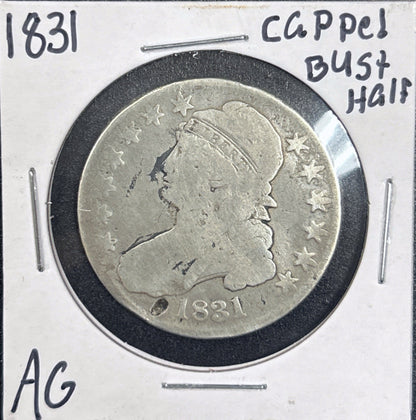 1831 Capped Bust Half Dollar 6198.D3-A — Obverse