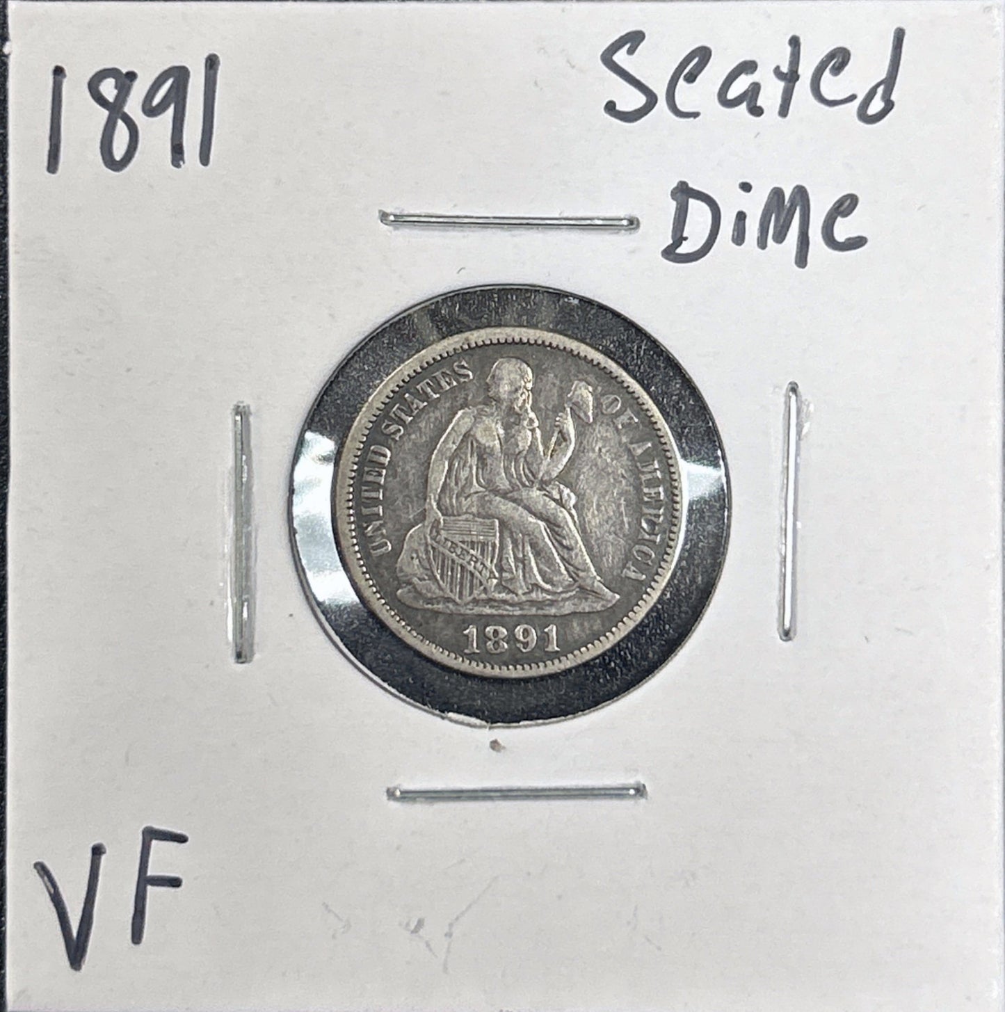 1891 Seated Dime 4087.D30-A — Obverse