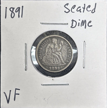 1891 Seated Dime 4087.D30-A — Obverse