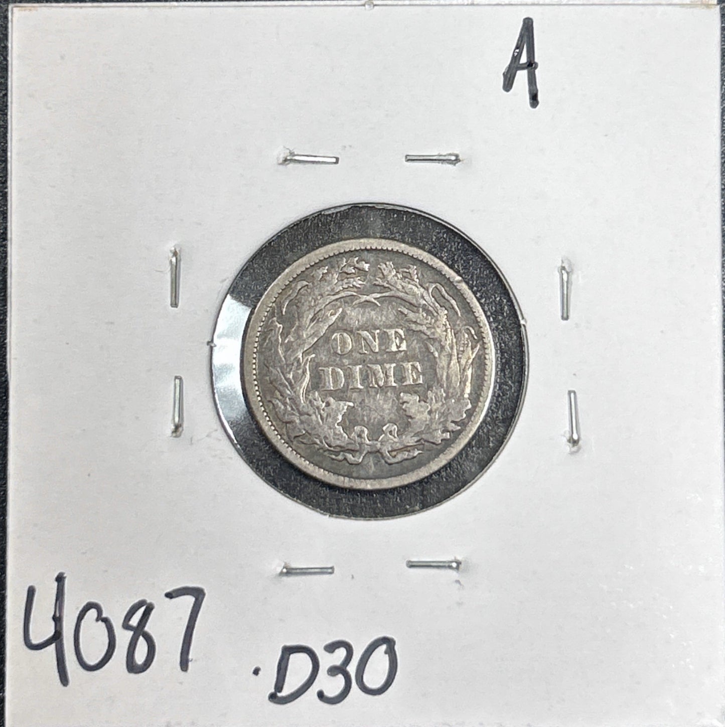 1891 Seated Dime 4087.D30-A — Reverse