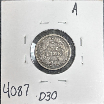 1891 Seated Dime 4087.D30-A — Reverse