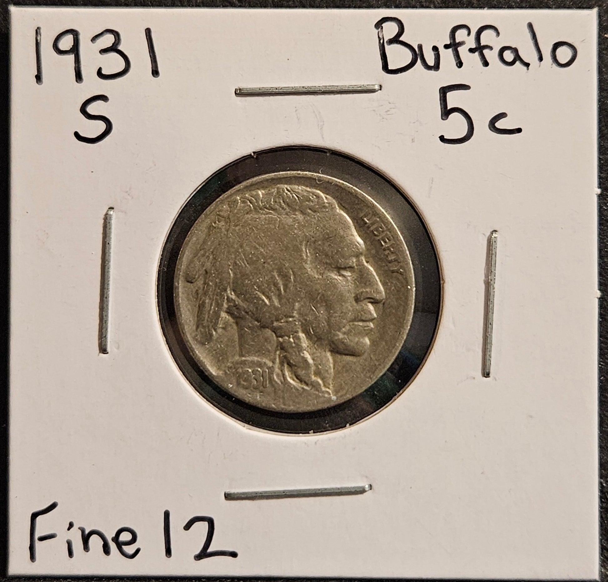 1931-S Buffalo Nickel Fine 12 3137.12-A — Obverse
