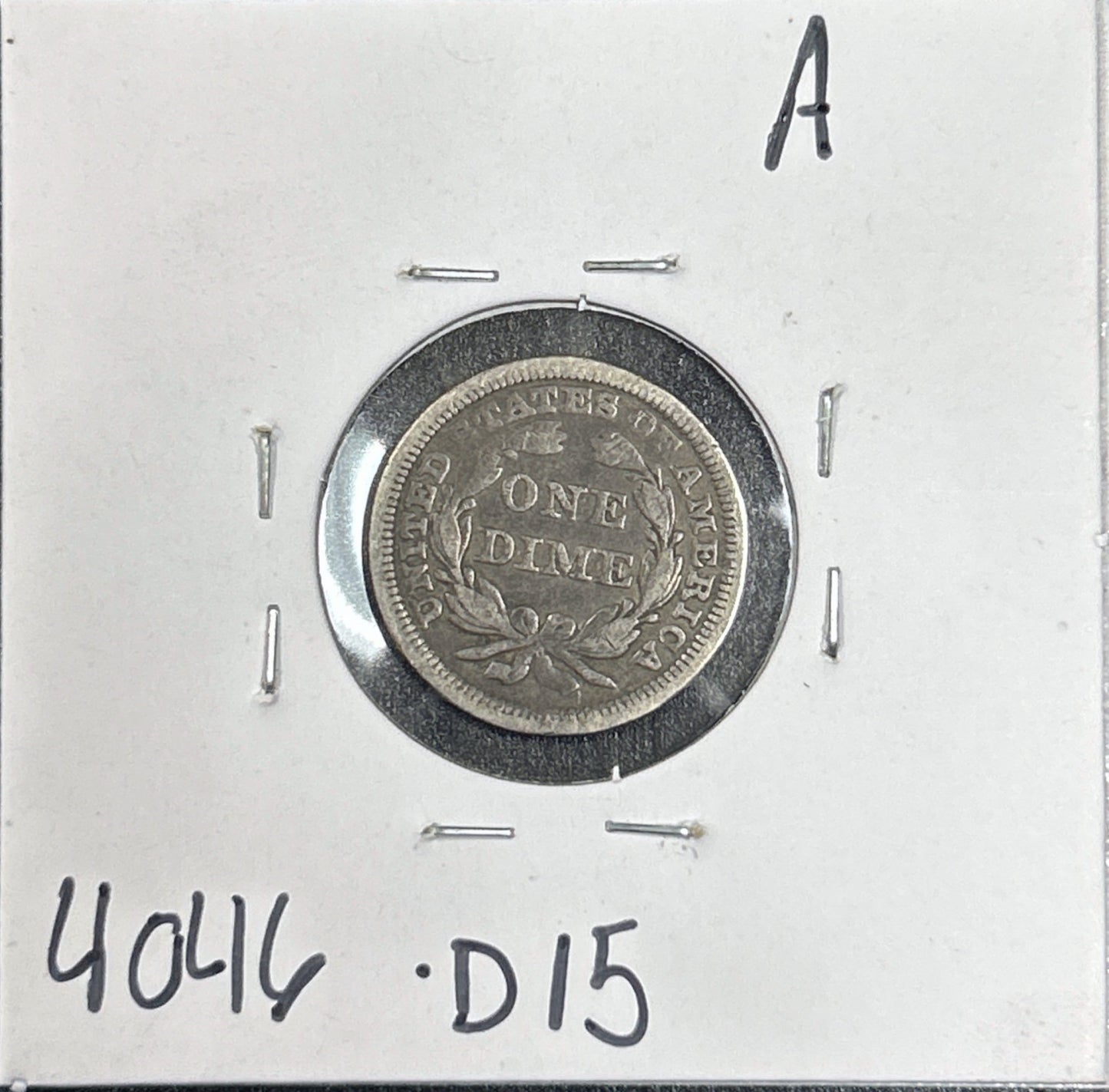 1854 Seated Dime Arrows 4046.D15-A — Reverse