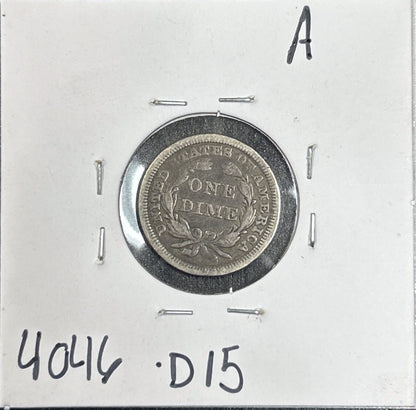 1854 Seated Dime Arrows 4046.D15-A — Reverse