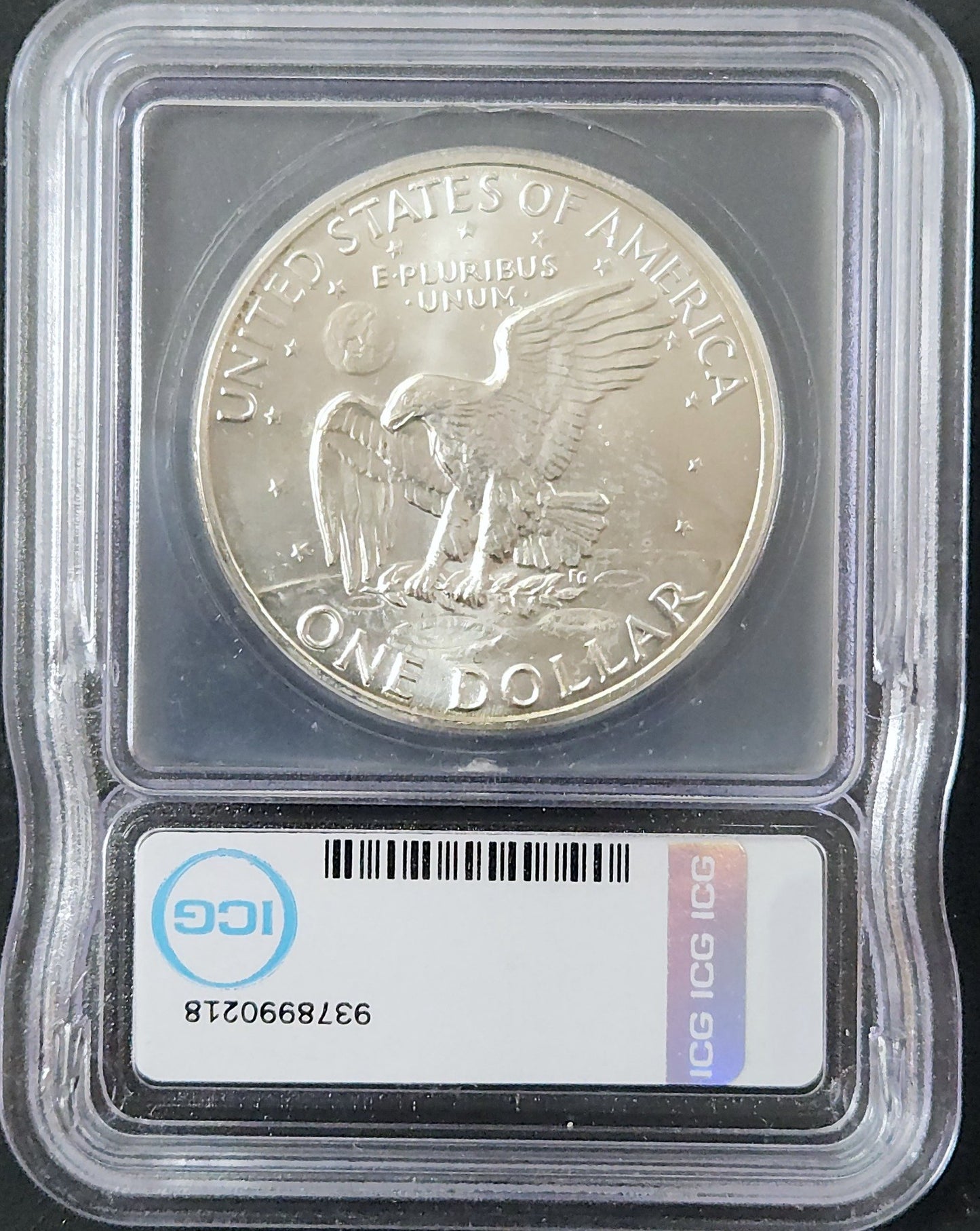 1972-S Eisenhower Dollar MS67+ Silver ICG 7926.67-9378990218 — Reverse