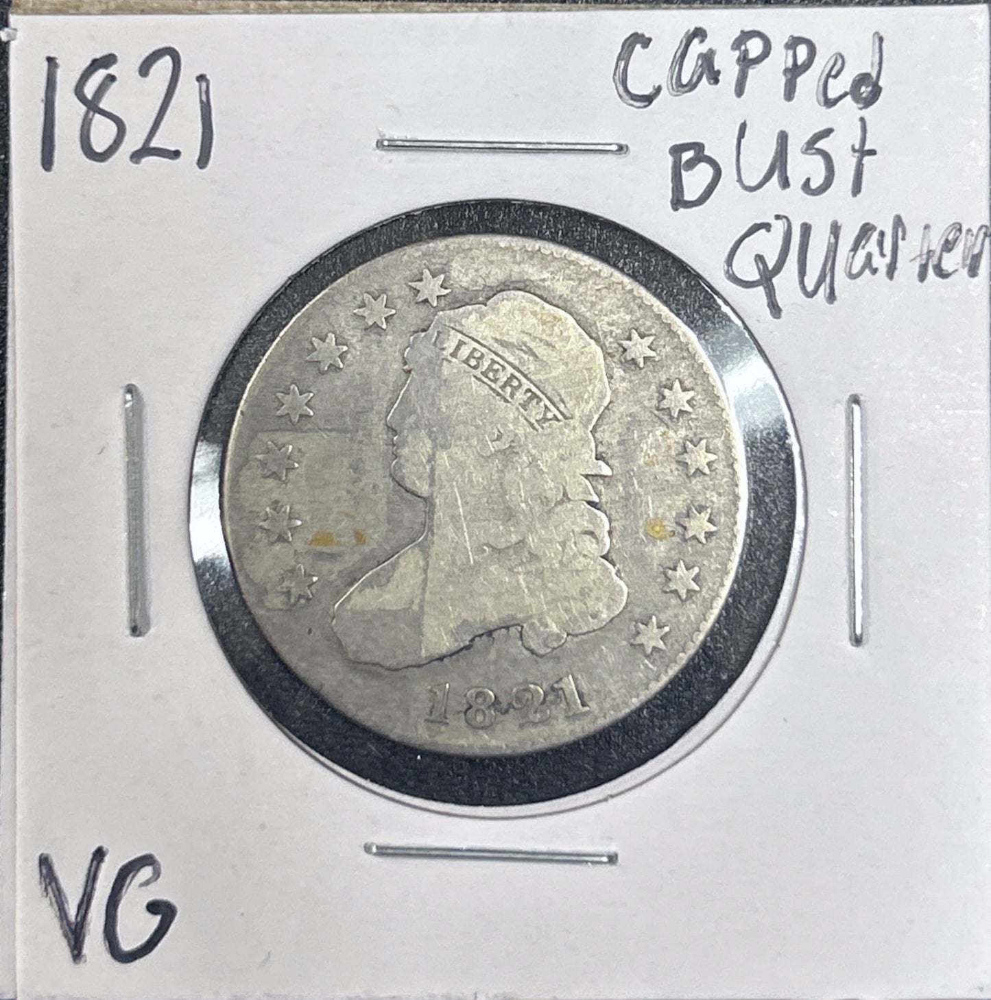 1821 Capped Bust Quarter 5068.D8-A — Obverse