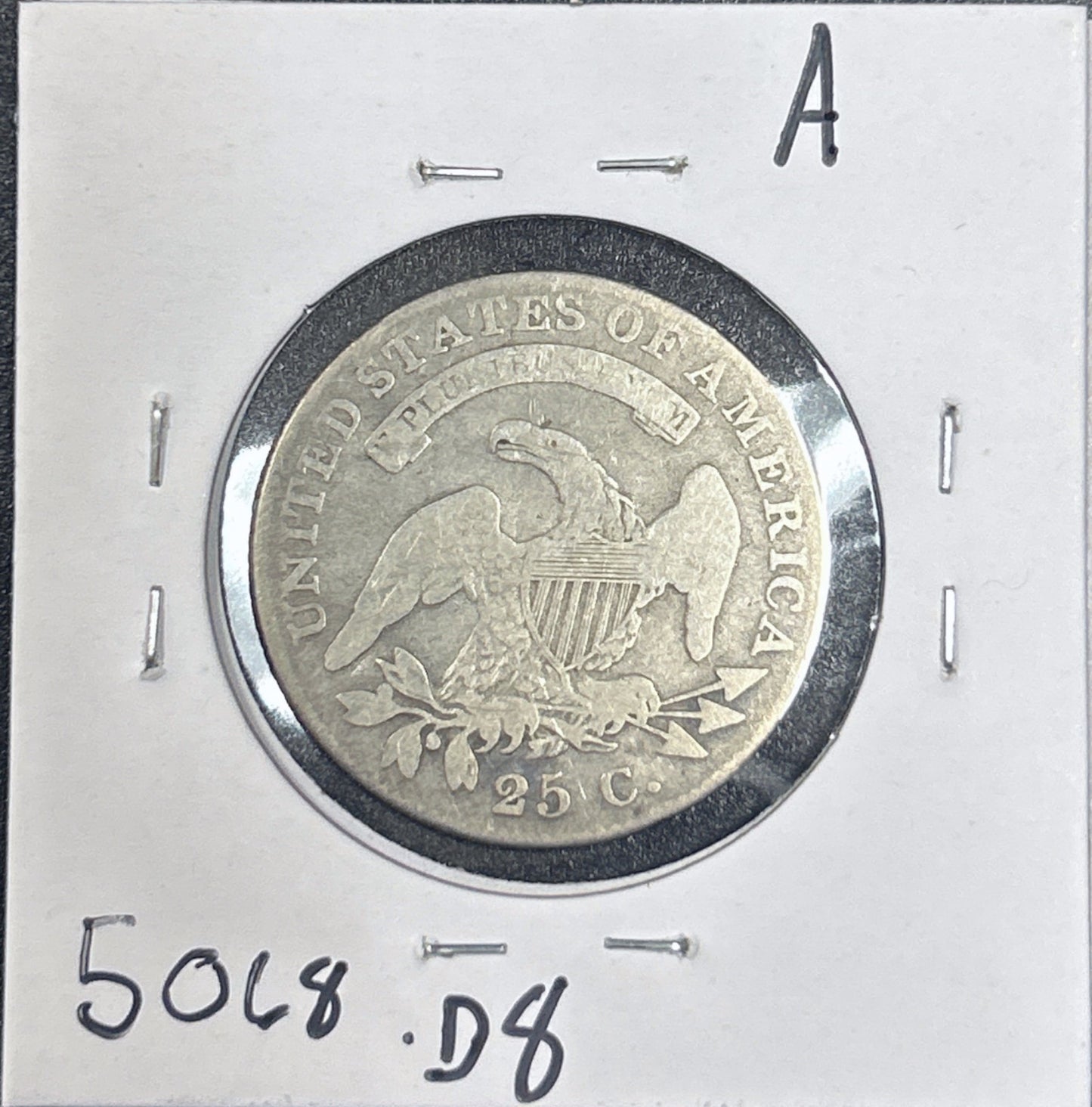 1821 Capped Bust Quarter 5068.D8-A — Reverse