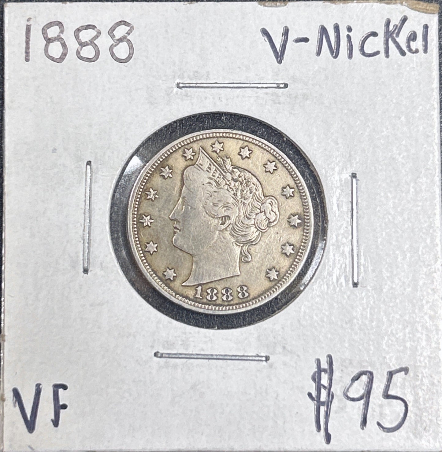 1888 V-Nickel 2953.D20-A — Obverse