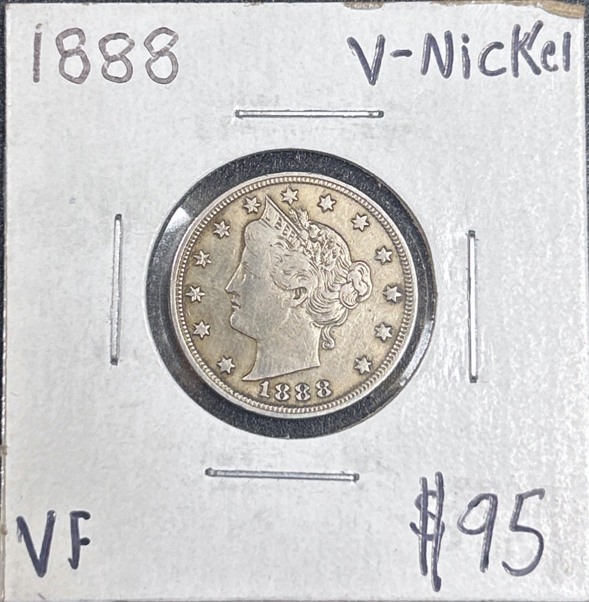 1888 V-Nickel 2953.D20-A — Obverse
