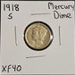 1918-S Mercury Dime XF40 — Obverse