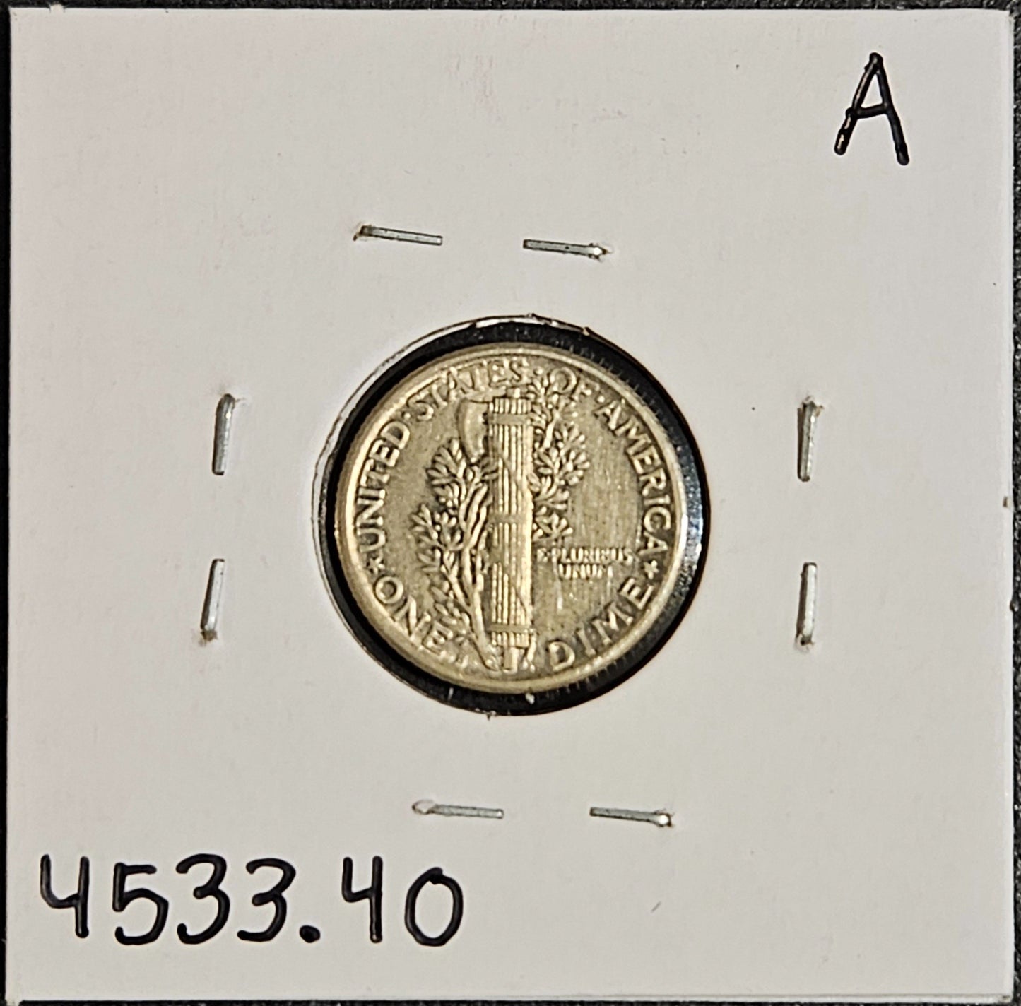1918-S Mercury Dime XF40 — Reverse