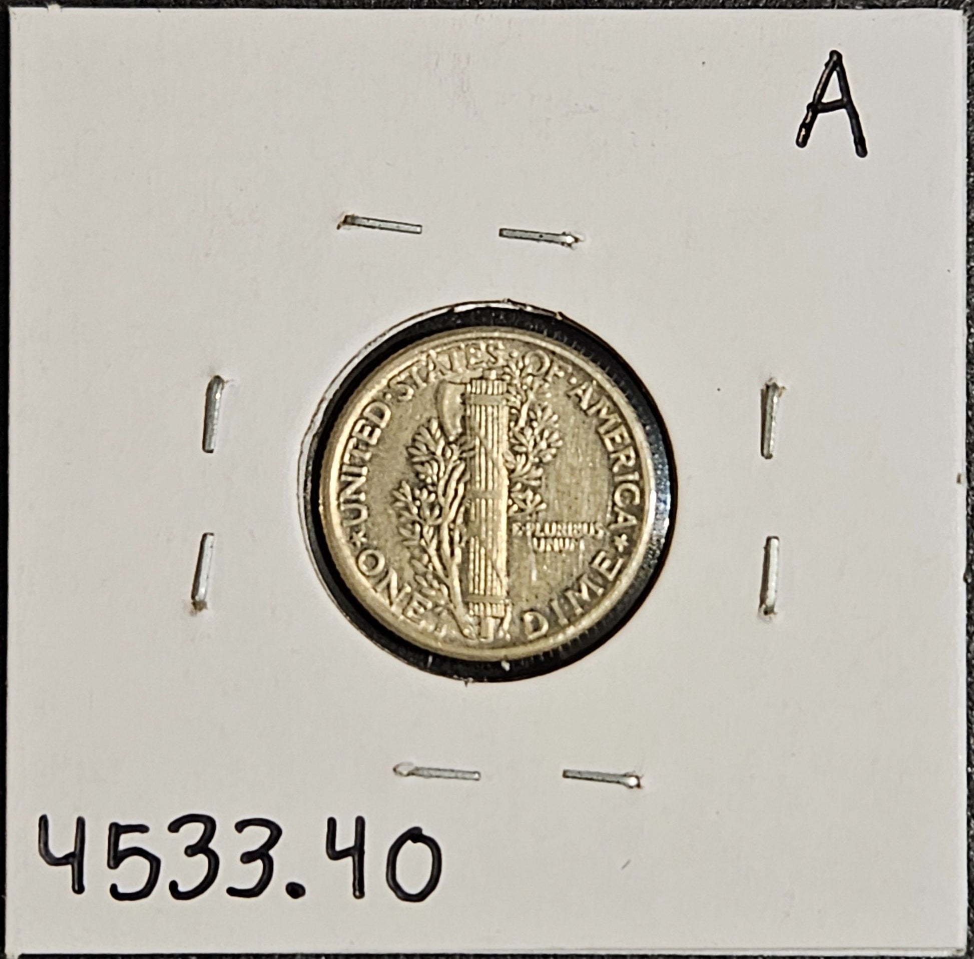 1918-S Mercury Dime XF40 — Reverse