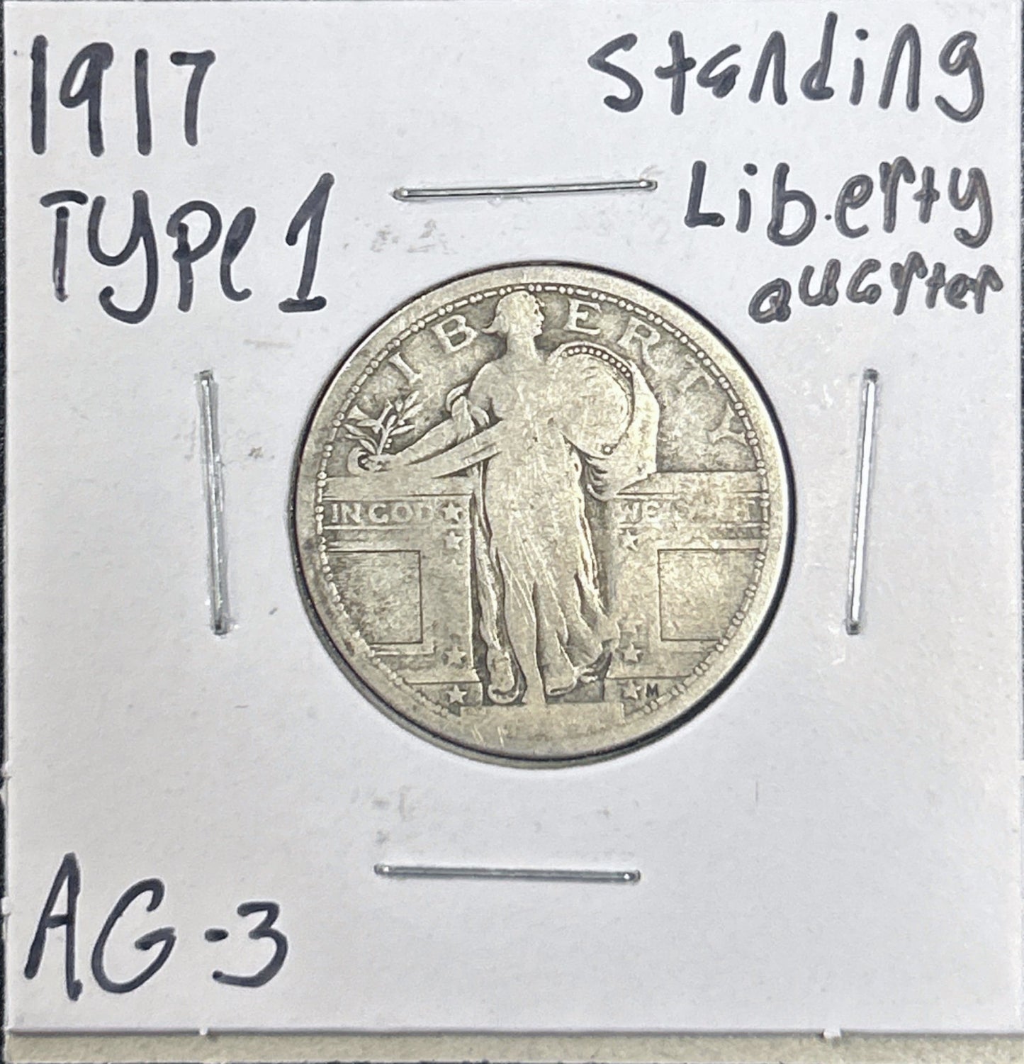1917 Standing Liberty Quarter Type 1 5535.3-A — Obverse