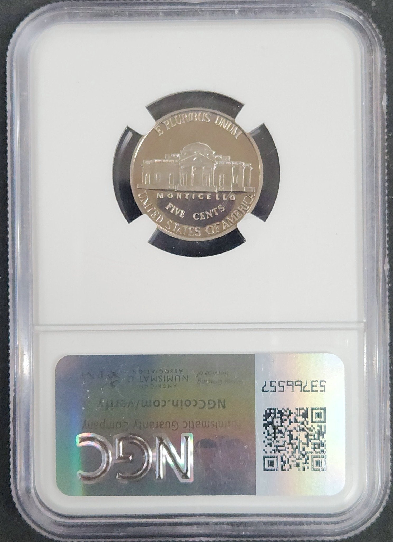 1999-S Jefferson Nickel Proof 69 Ultra Cameo NGC 3609.69-06526969008158075035 — Reverse
