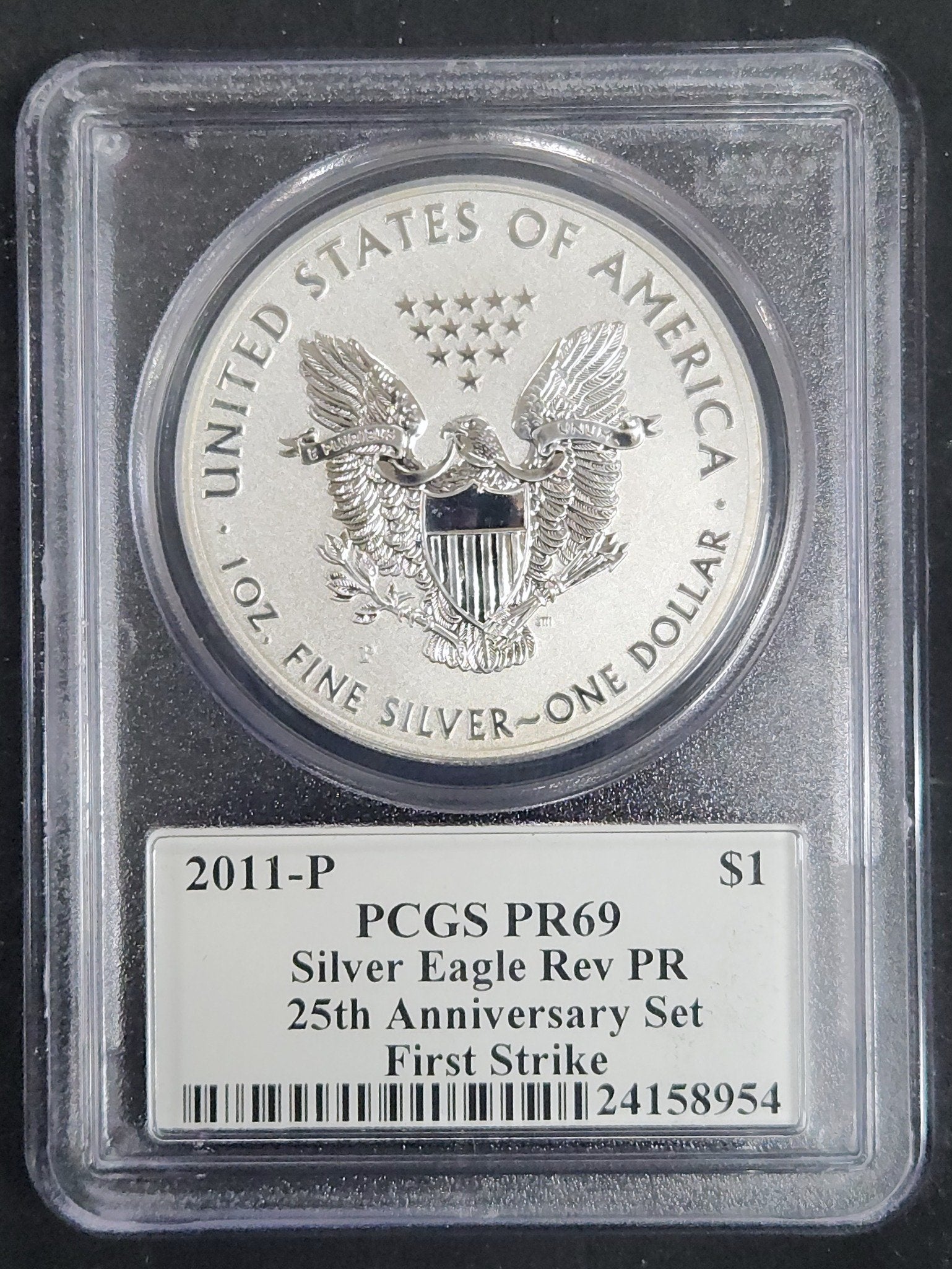2011-P Silver Eagle Reverse Proof PR69 25th Anniversary Set First Strike 71375.69-5091946924158954 — Reverse