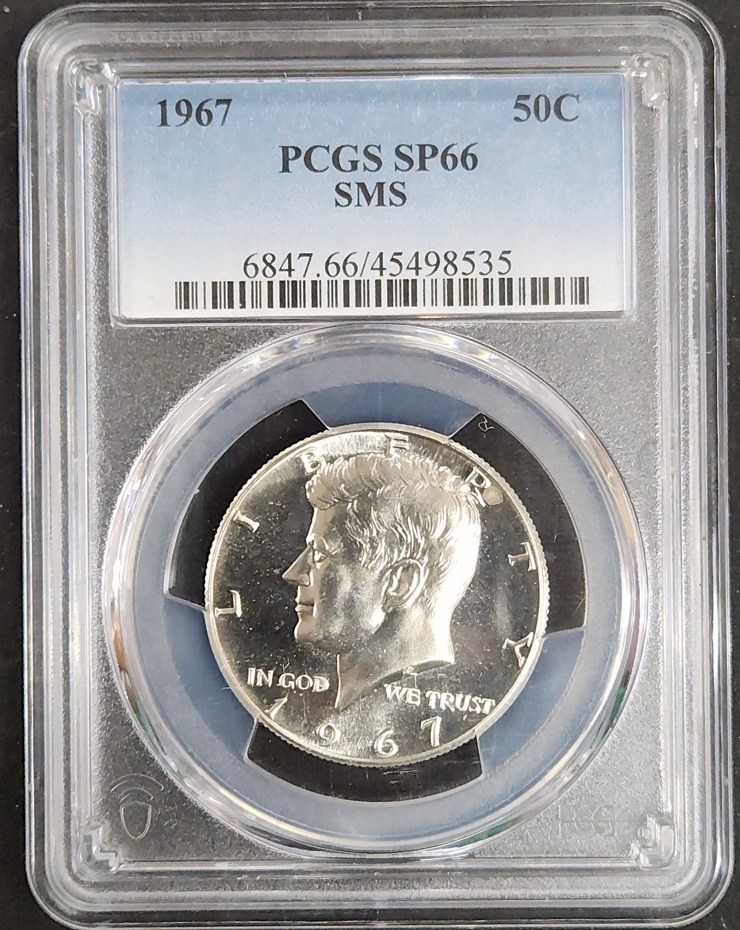 1967 Kennedy Half Dollar Special Mint Set SP66 7004.66-1000068470066045498535 — Obverse