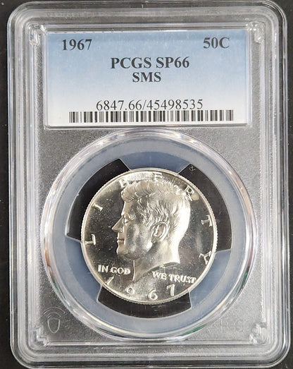 1967 Kennedy Half Dollar Special Mint Set SP66 7004.66-1000068470066045498535 — Obverse