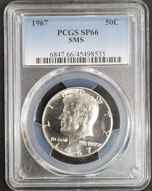 1967 Kennedy Half Dollar Special Mint Set SP66 7004.66-1000068470066045498535 — Obverse
