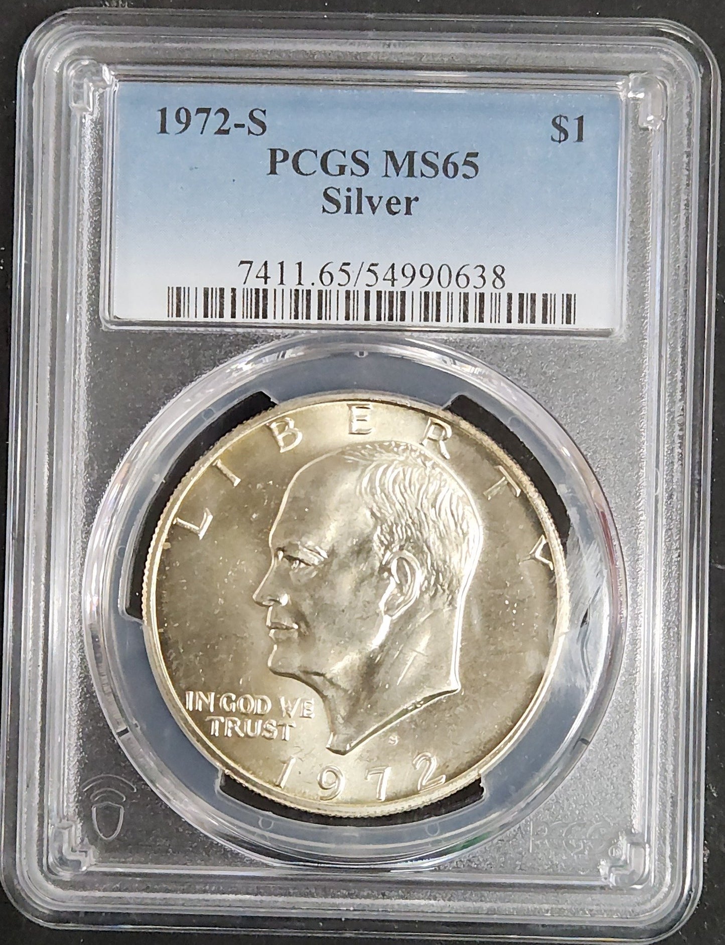 1972-S Eisenhower Dollar Silver MS65 PCGS 7926.65-1000074110065054990638 — Obverse