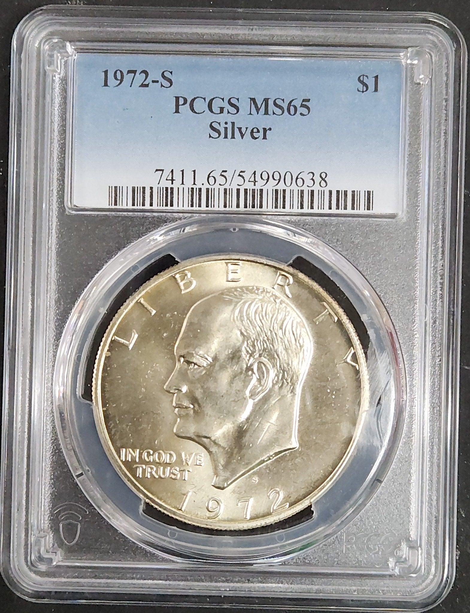 1972-S Eisenhower Dollar Silver MS65 PCGS 7926.65-1000074110065054990638 — Obverse